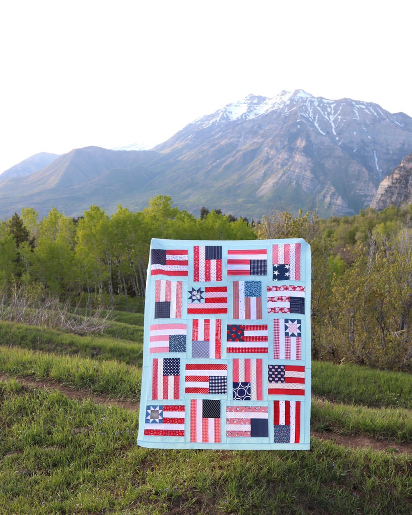 Fly the Flag Quilt Pattern by Amy Smart Diary of a Quilter - PAPER Pattern July 4th Patriotic American Flag Quilt Pattern