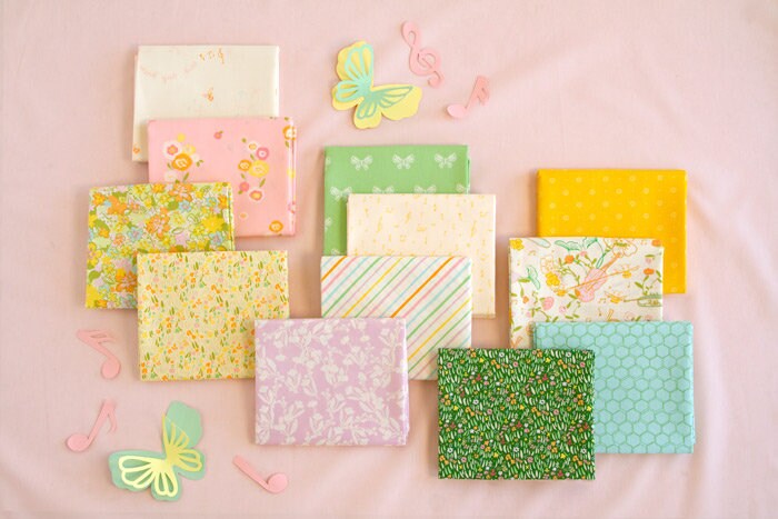 LullaBee Bee You Sweet by Art Gallery Fabrics Cotton Quilting Fabric by the Yard Spring Floral Fabric by Patty Basemi