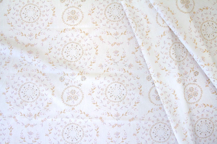 Ballerina Fusion Eidelweiss by Art Gallery Fabrics Cotton Quilting Fabric by the Yard Low Volume Pink White Floral Baby Quilt Fabric