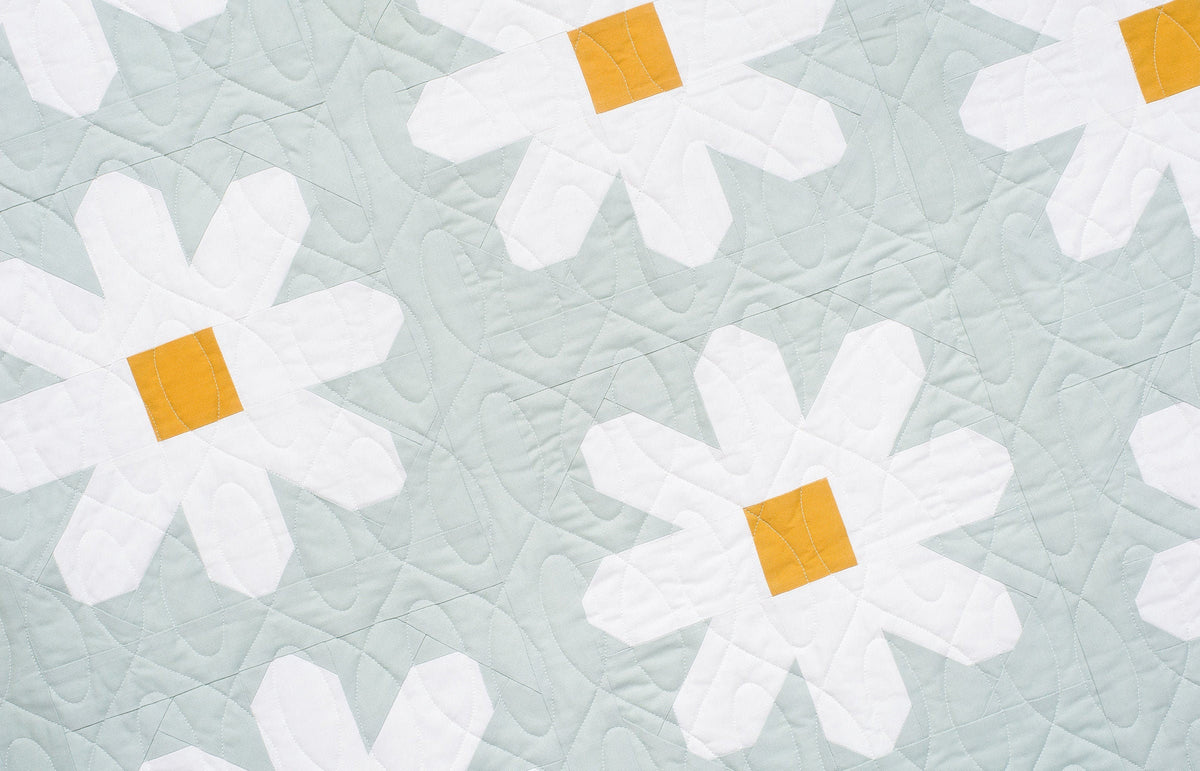 Fresh as a Daisy Quilt Pattern by Pen + Paper Patterns PAPER Pattern Modern Floral Flower Quilt Pattern