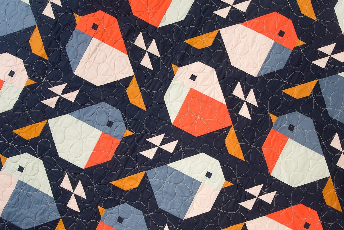 Sparrows Quilt Pattern by Pen + Paper Patterns - PAPER Pattern, Modern Quilt Pattern, Bird Quilt Pattern