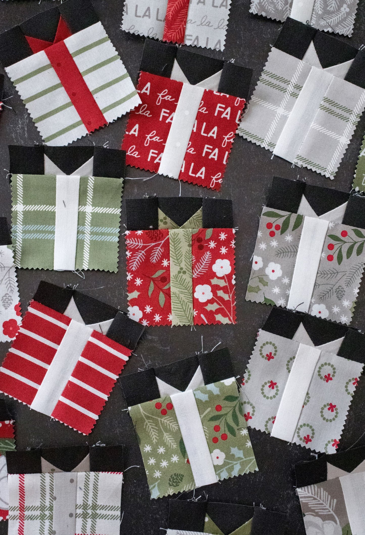 Christmas Eve Dove 5186 13 Gray White Stripe by Lella Boutique for Moda Cotton Quilting Fabric Holiday Stripe Fabric by the yard