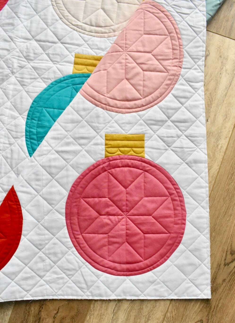 Retro Ornaments Christmas Quilt Pattern by Lo & Behold Stitchery - PAPER Pattern Modern Quilt Pattern