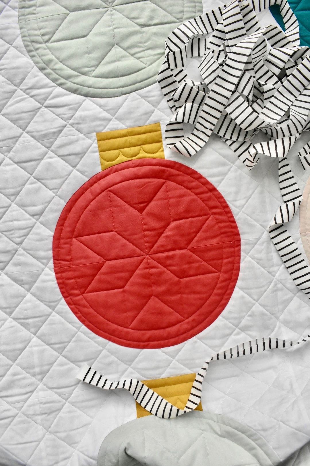 Retro Ornaments Christmas Quilt Pattern by Lo & Behold Stitchery - PAPER Pattern Modern Quilt Pattern