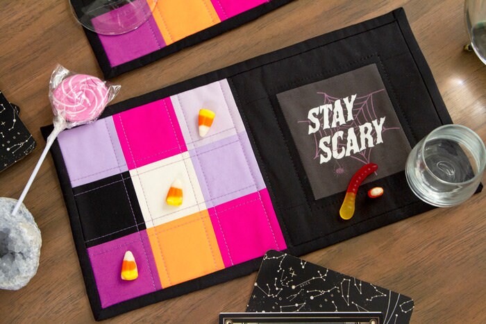 Spooky Season PANEL from Sweet & Spookier by Art Gallery Fabrics Fall Halloween Bats Fall Leaves Cotton Quilting Fabric by Yard
