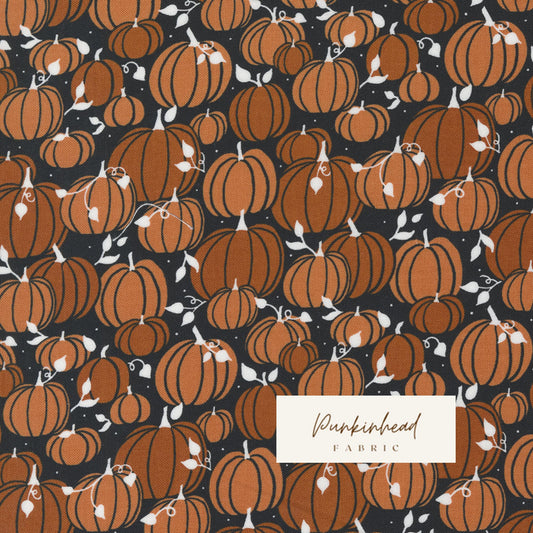 Spellbound Black Cauldron Pumpkin Halloween Fall Cotton Quilting Fabric by Sweetfire Road for Moda, Quilting Fabric by the yard