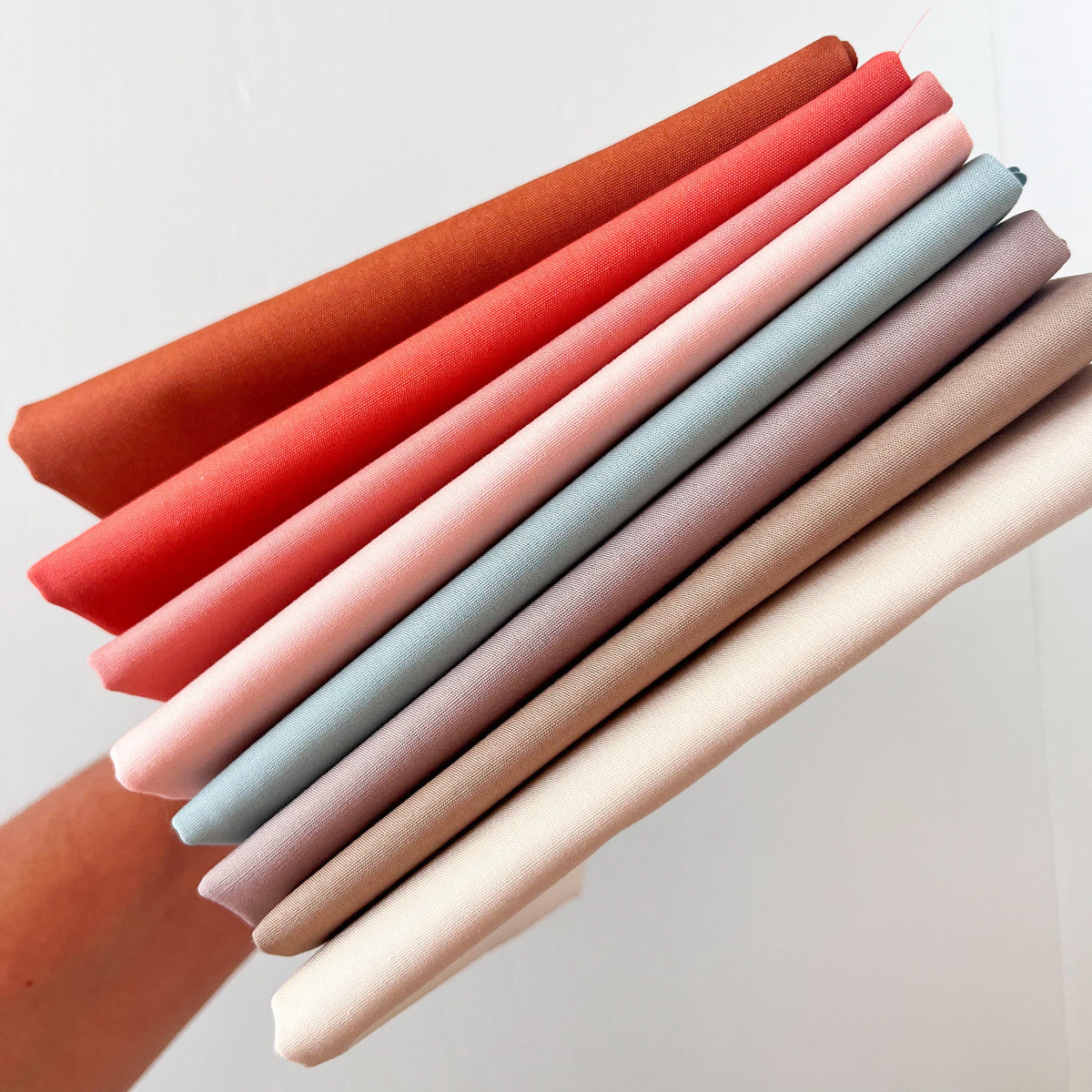 Desert Boho Neutral Muted Solid Cotton Fabric Fat Quarter Bundle by Art Gallery Half Yard Bundle