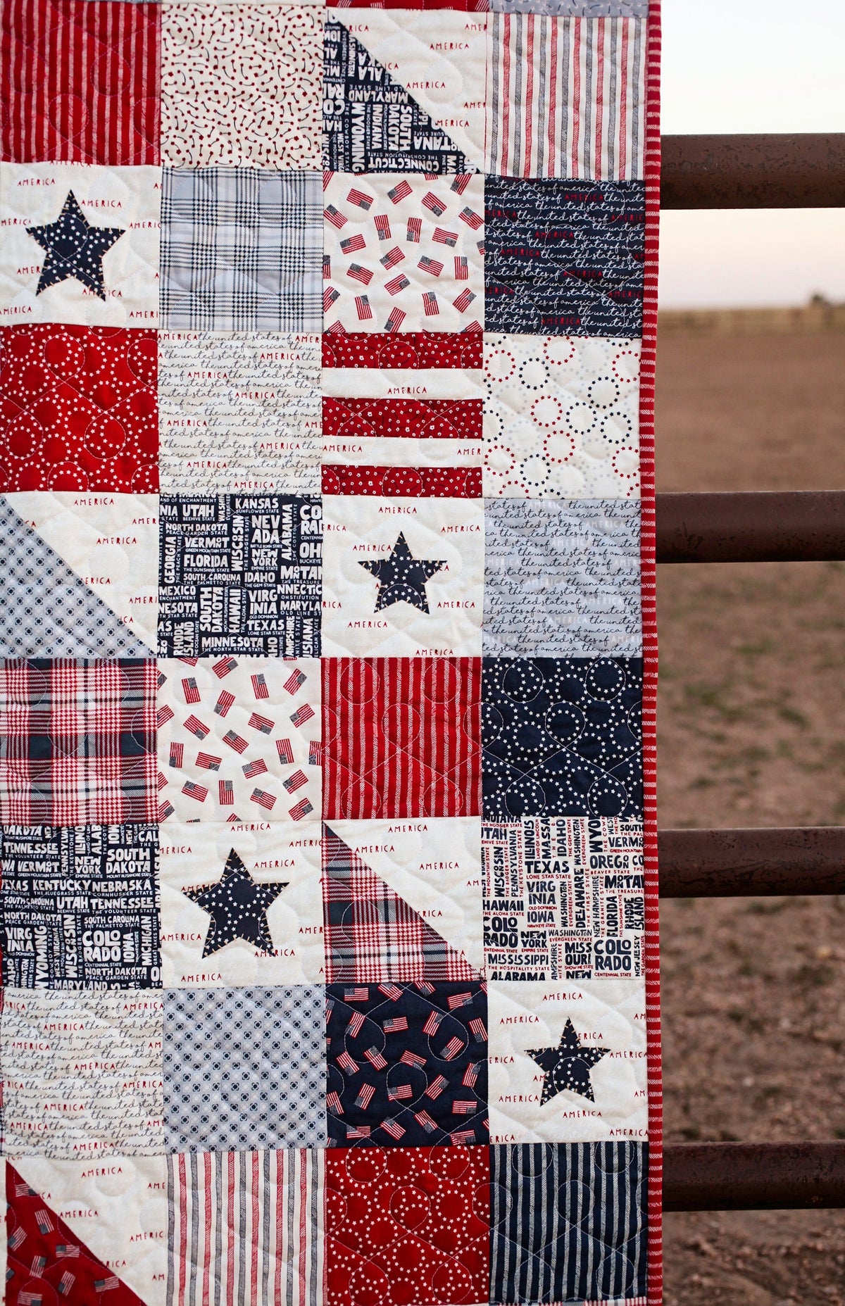 Stateside States Americana by Moda Cotton Quilting Fabric by Sweetwater Americana Flag 4th of July Fourth Quilting Fabric by the yard