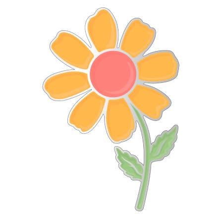 Yellow Flower Daisy Magnetic Enamel Needle Minder by Lori Holt for Riley Blake