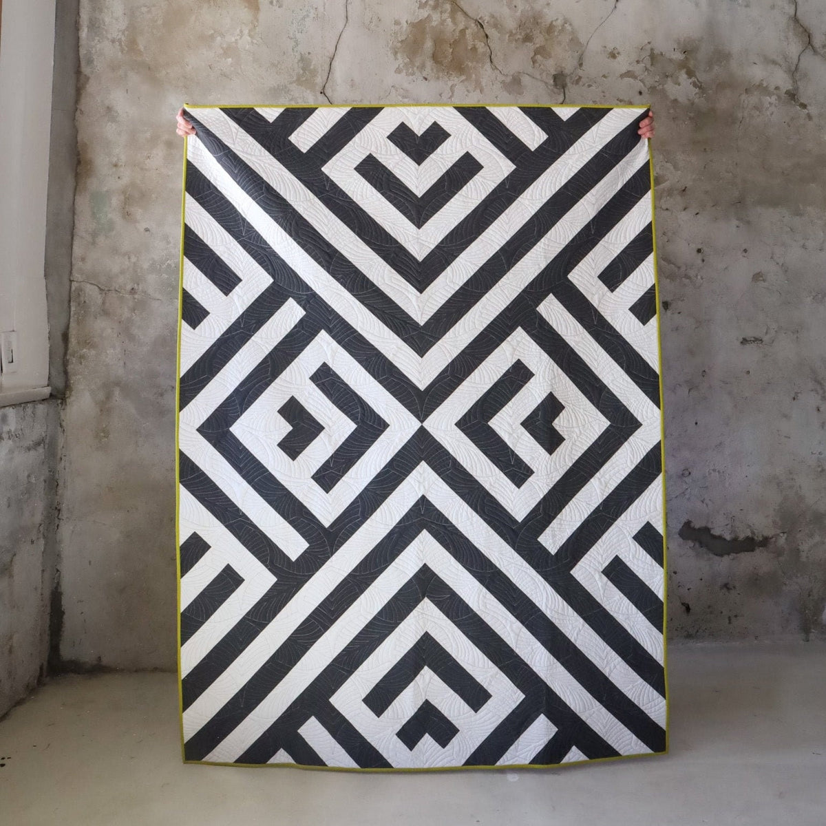 Getaway Quilt Pattern by Lo & Behold Stitchery PAPER Pattern Art Deco MCM Modern Quilt Pattern