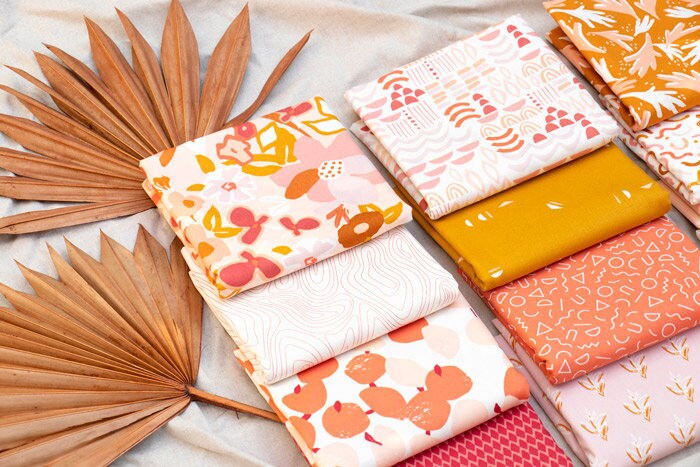 Freckled Leaves from TerraKotta Fall Leaves Floral by Art Gallery Fabrics Autumn Floral Cotton Quilting Fabric by Yard
