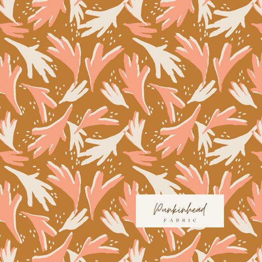 Freckled Leaves from TerraKotta Fall Leaves Floral by Art Gallery Fabrics Autumn Floral Cotton Quilting Fabric by Yard