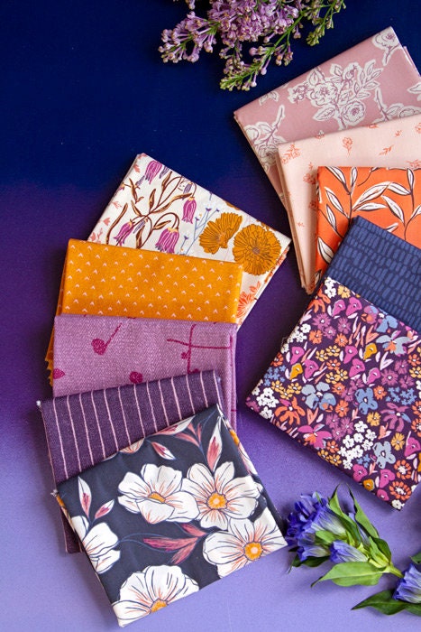 Dainty Fleuriste Dusk from Dusk Fusion by Art Gallery Fabrics Pink Blush Rose Spring Small Mini Floral Cotton Quilting Fabric by the Yard