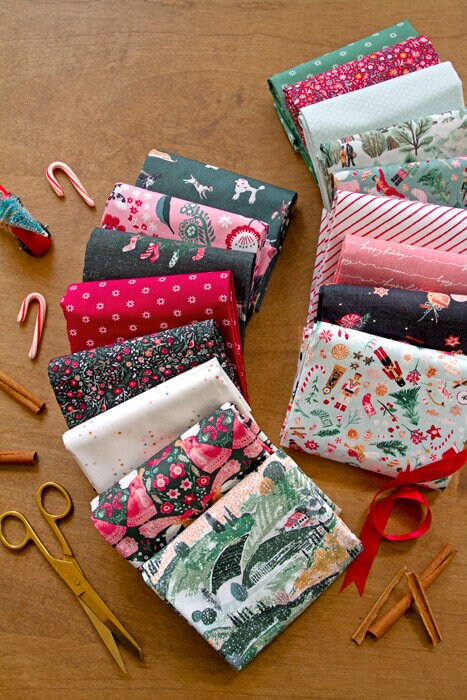 Let's Get Cozy FLANNEL from Wintertale Red Green White Christmas Holiday Plaid Flannel by Art Gallery Fabrics by the yard