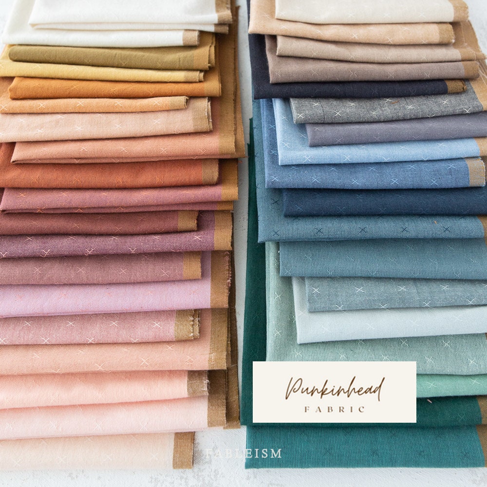 Fableism Sprout Wovens in Cider Orange Brown Copper Bronze Cotton Quilting Fabric by the Yard Linen Woven Natural Fiber
