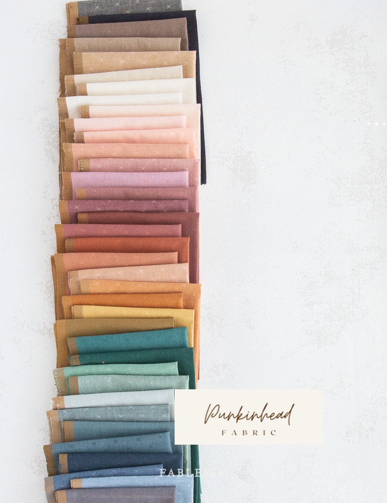 Fableism Sprout Wovens in Cider Orange Brown Copper Bronze Cotton Quilting Fabric by the Yard Linen Woven Natural Fiber