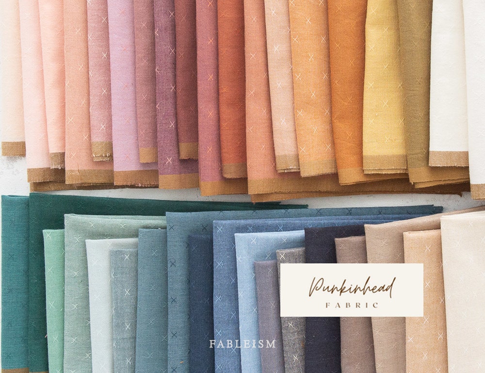 Fableism Sprout Wovens in Cider Orange Brown Copper Bronze Cotton Quilting Fabric by the Yard Linen Woven Natural Fiber