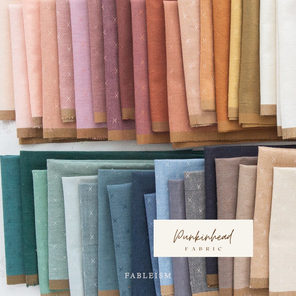 Fableism Sprout Wovens in Cider Orange Brown Copper Bronze Cotton Quilting Fabric by the Yard Linen Woven Natural Fiber