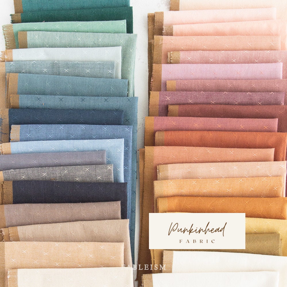 Fableism Sprout Wovens in Umber Brown Copper Orange Bronze Cotton Quilting Fabric by the Yard Linen Woven Natural Fiber