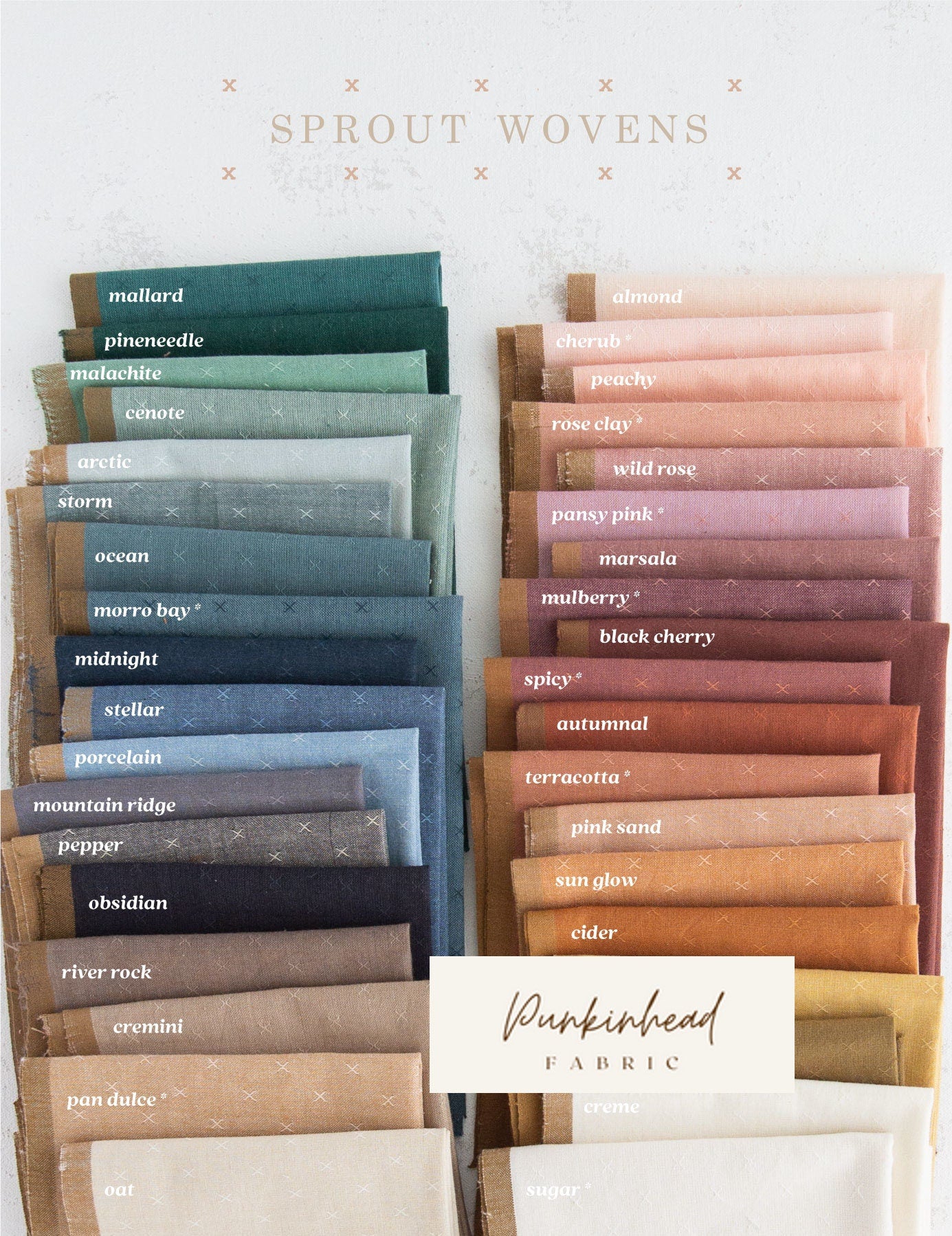 Fableism Sprout Wovens in Umber Brown Copper Orange Bronze Cotton Quilting Fabric by the Yard Linen Woven Natural Fiber