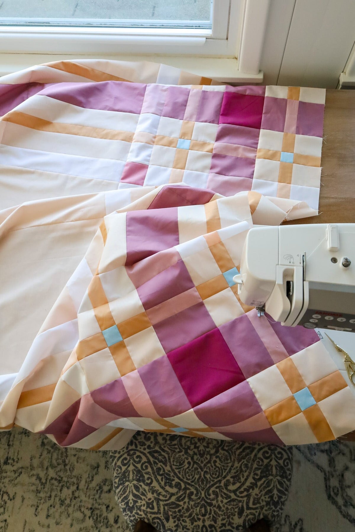 Upscale Plaid Quilt Pattern by Lo & Behold Stitchery - PAPER Pattern, Christmas Quilt Pattern, Modern Quilt Pattern
