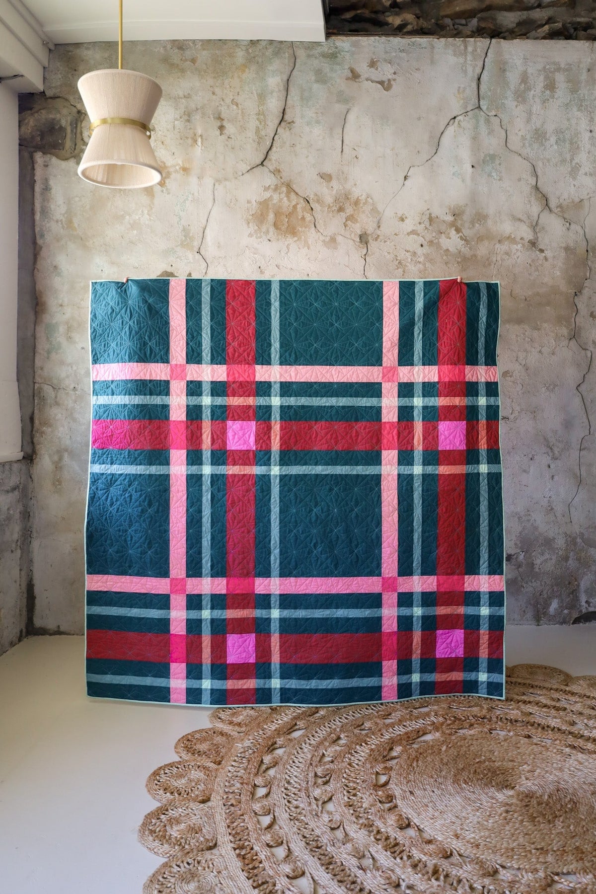 Upscale Plaid Quilt Pattern by Lo & Behold Stitchery - PAPER Pattern, Christmas Quilt Pattern, Modern Quilt Pattern