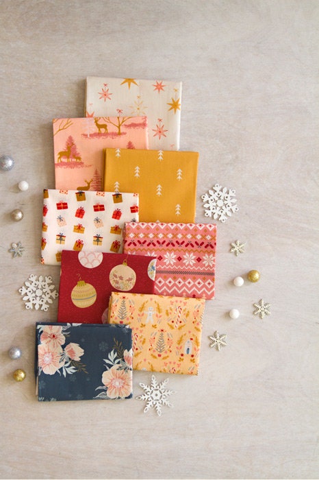 Simple Defoliage Pine Tree from Cozy & Magical by Maureen Cracknell for Art Gallery Fabrics Rust Brown Gold Woodland Forest Quilting Fabric