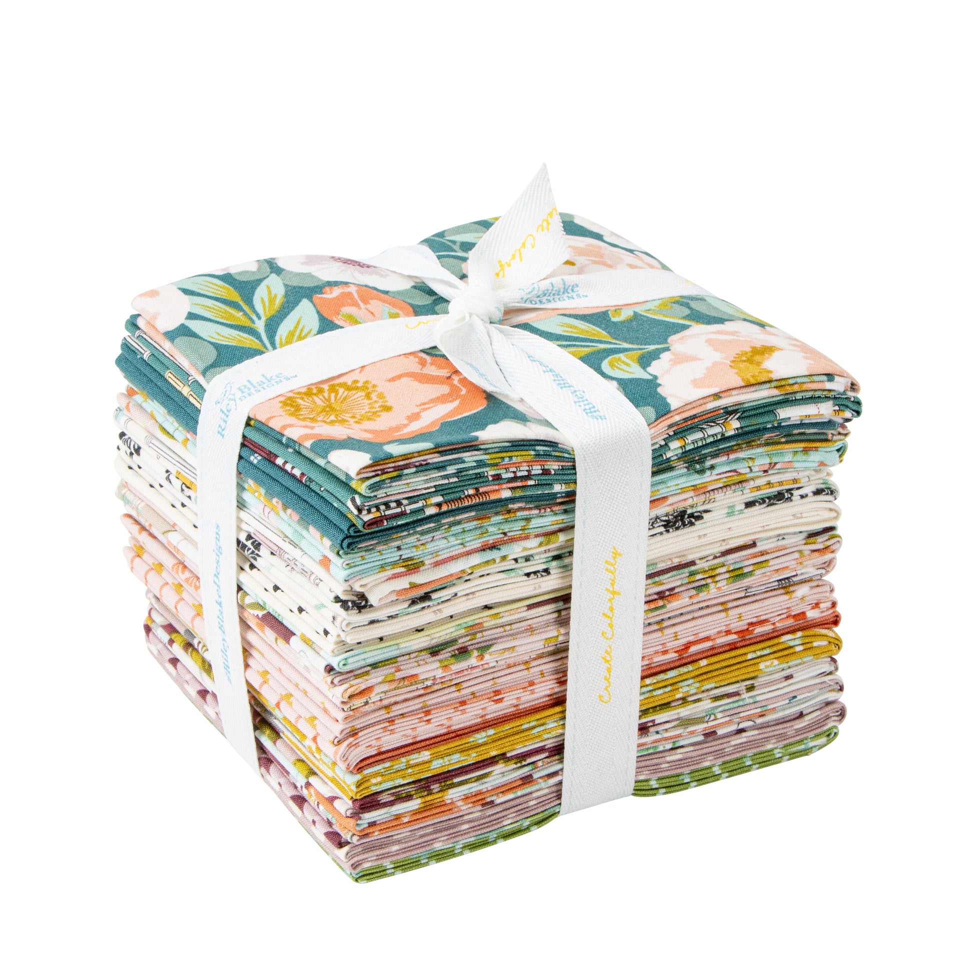 Blossom Lane Fat Quarter Bundle by Riley Blake Floral Spring Summer Boho Cotton Quilting Fabric by the Yard