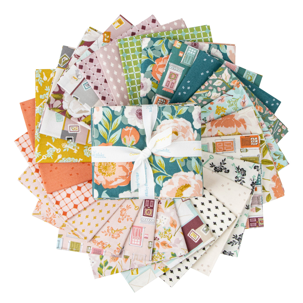 Blossom Lane Fat Quarter Bundle by Riley Blake Floral Spring Summer Boho Cotton Quilting Fabric by the Yard