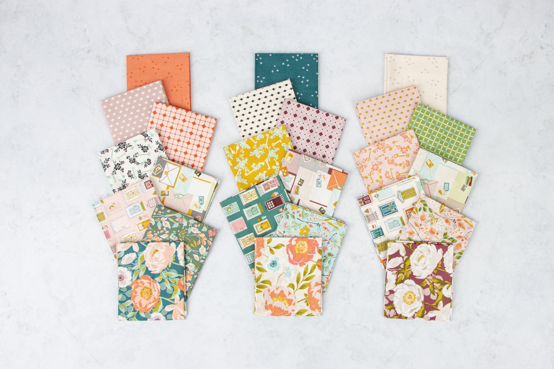 Blossom Lane Fat Quarter Bundle by Riley Blake Floral Spring Summer Boho Cotton Quilting Fabric by the Yard