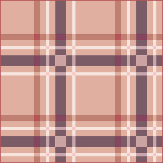 Upscale Plaid Blush Pink Purple Mauve Quilt Kit by Lo & Behold Stitchery Paper Pattern, Modern Quilt Pattern