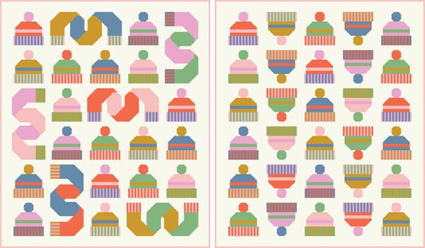 Snow Day Quilt Pattern by Pen + Paper Patterns - PAPER Pattern Christmas Winter Holiday Modern Quilt Pattern