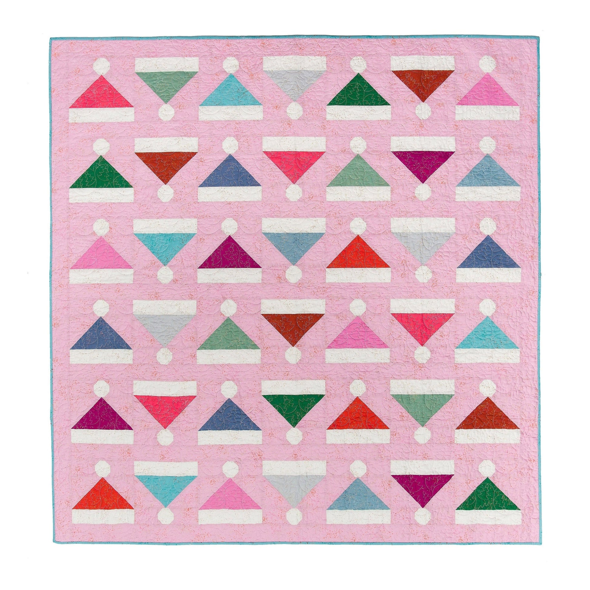 Kris Kringle Christmas Quilt Pattern by Pen + Paper Patterns PAPER Pattern Santa Winter Holiday Modern Quilt Pattern