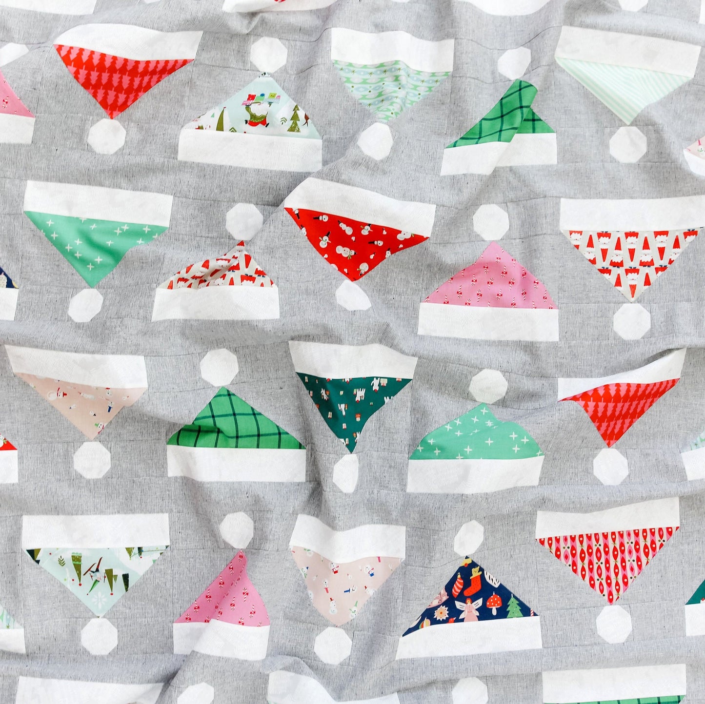 Kris Kringle Christmas Quilt Pattern by Pen + Paper Patterns PAPER Pattern Santa Winter Holiday Modern Quilt Pattern