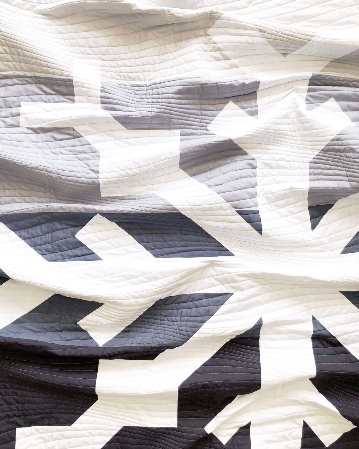 Snowflake Quilt Pattern by Modern Handcraft - PAPER Pattern Christmas Winter Holiday Modern Quilt Pattern