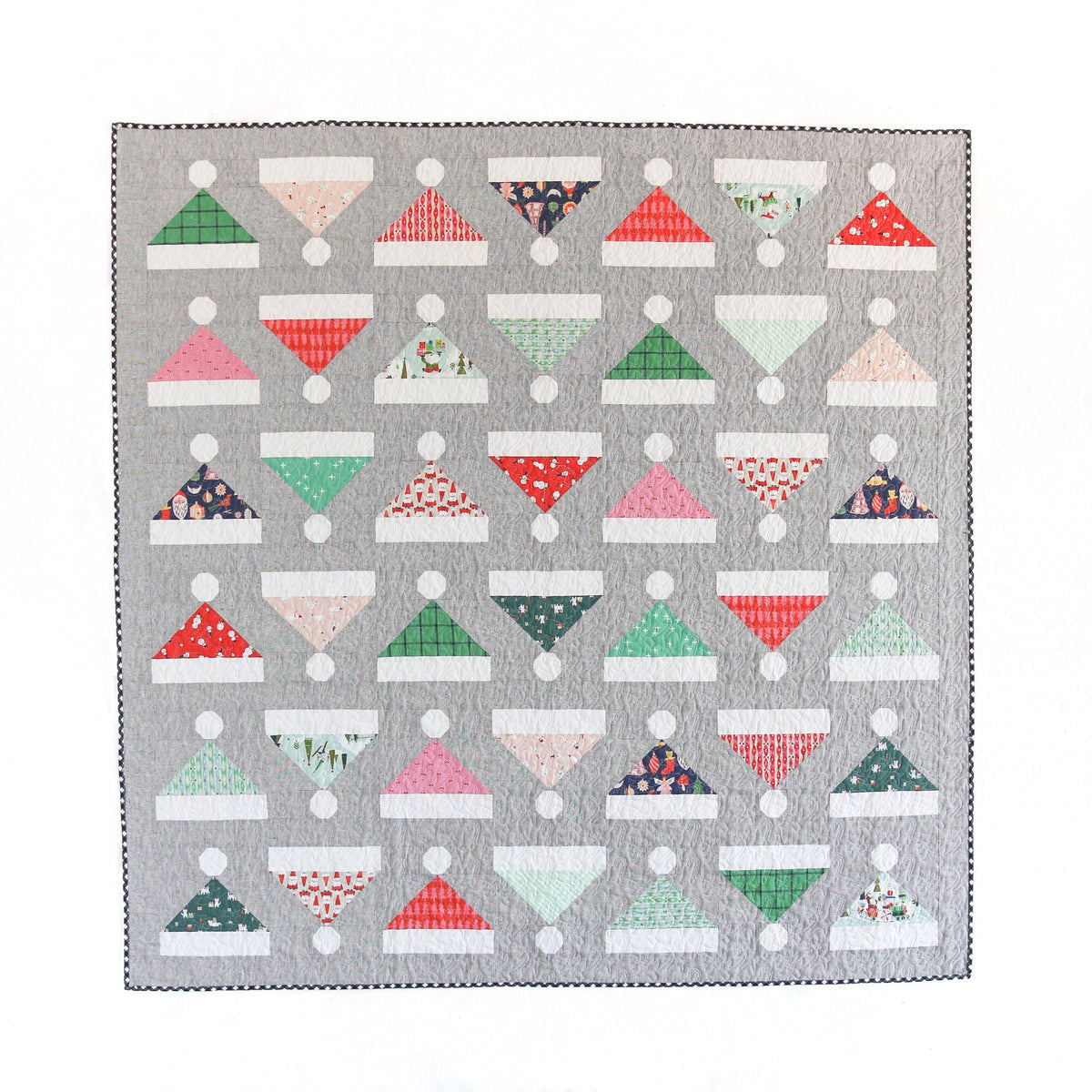 Kris Kringle Christmas Quilt Pattern by Pen + Paper Patterns PAPER Pattern Santa Winter Holiday Modern Quilt Pattern