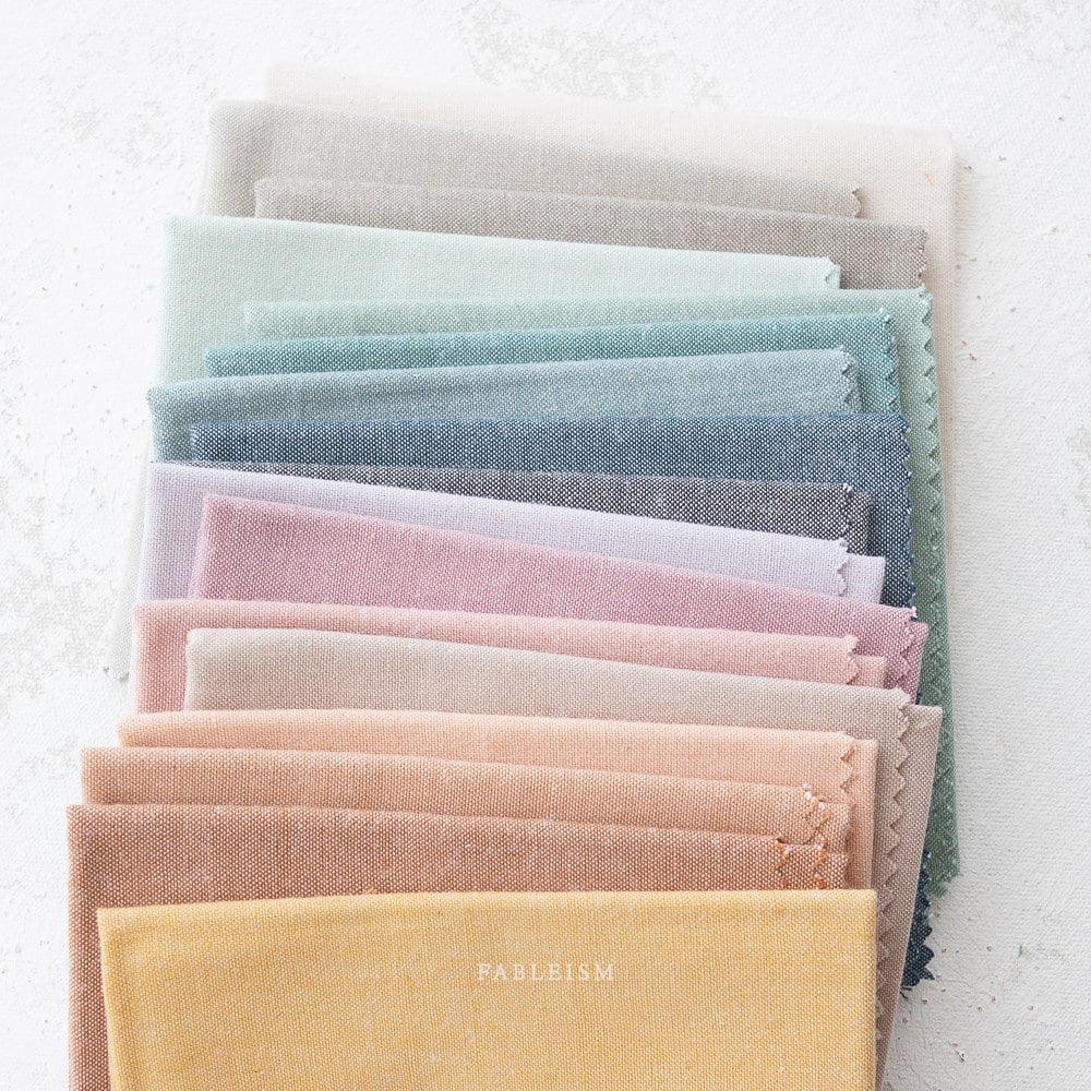 Fableism Everyday Chambray in Twiggy Beige Gray Tan Taupe Brown Cotton Bamboo Linen Woven Natural Fiber Quilting Fabric by Yard