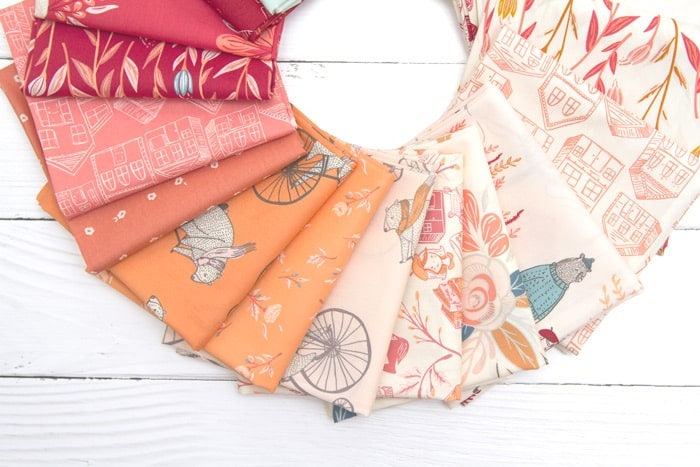Teeny Weeny Cinnamon from Little Clementine by Art Gallery Fabrics Fall Neutral Red Brown Orange Floral Baby Cotton Quilt Fabric by the Yard
