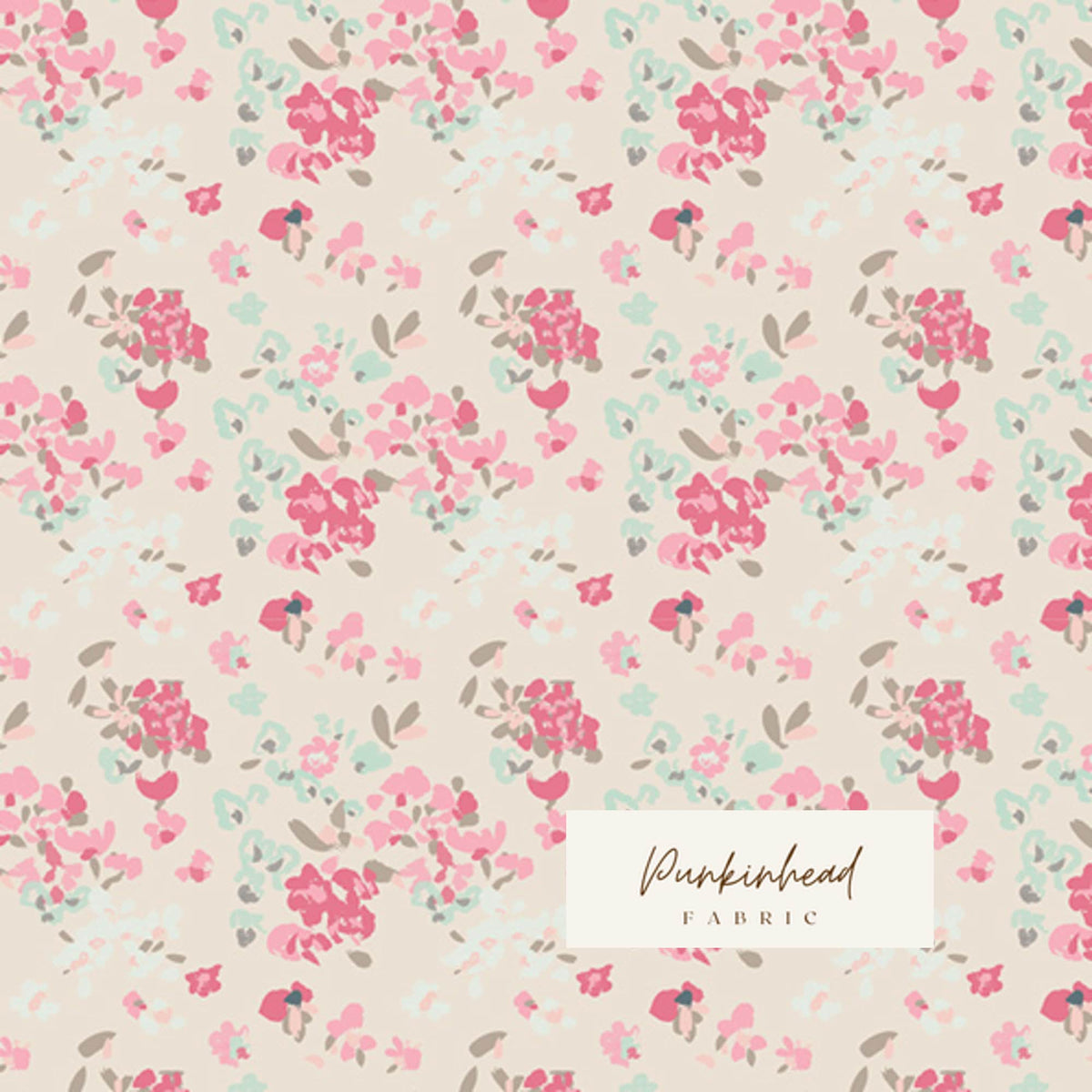 Vintage Florets from Le Vintage Chic by Art Gallery Fabrics Mint Green Aqua Pink Small Floral Baby Girl Cotton Quilt Fabric by the Yard