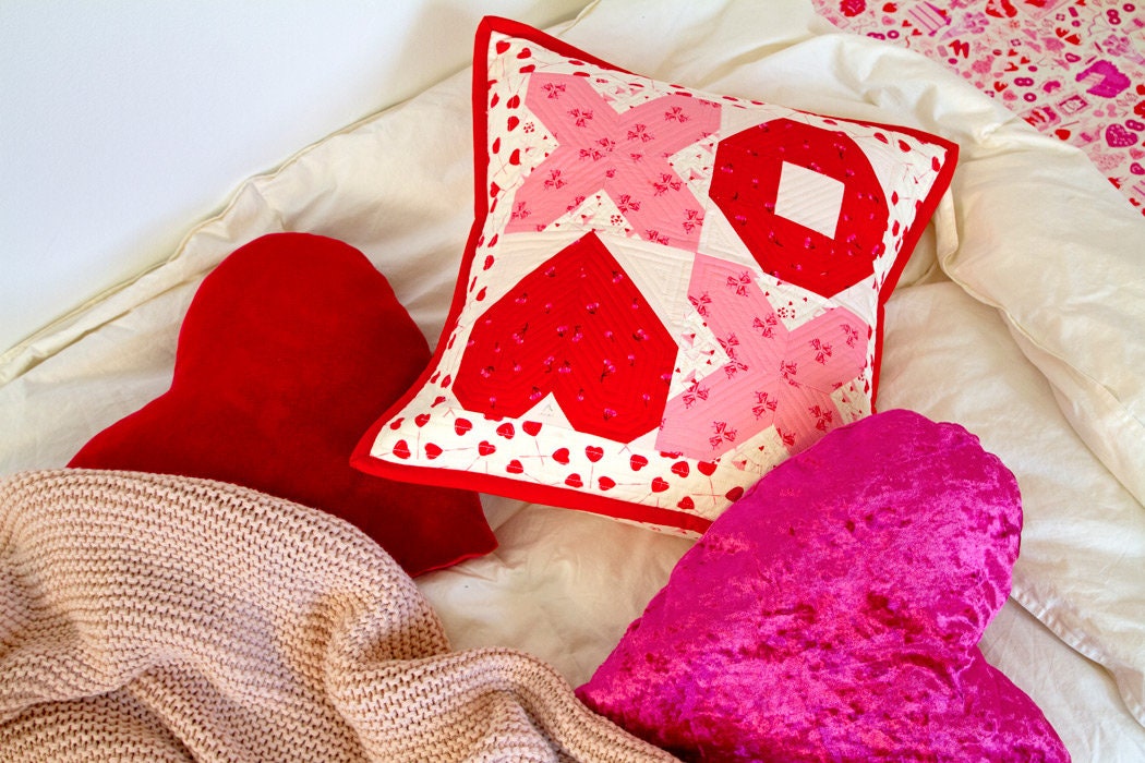 Love Letters from Love Struck by Art Gallery Fabrics Heart Valentine Pink Red Lollipop Cotton Quilting Fabric by the Yard