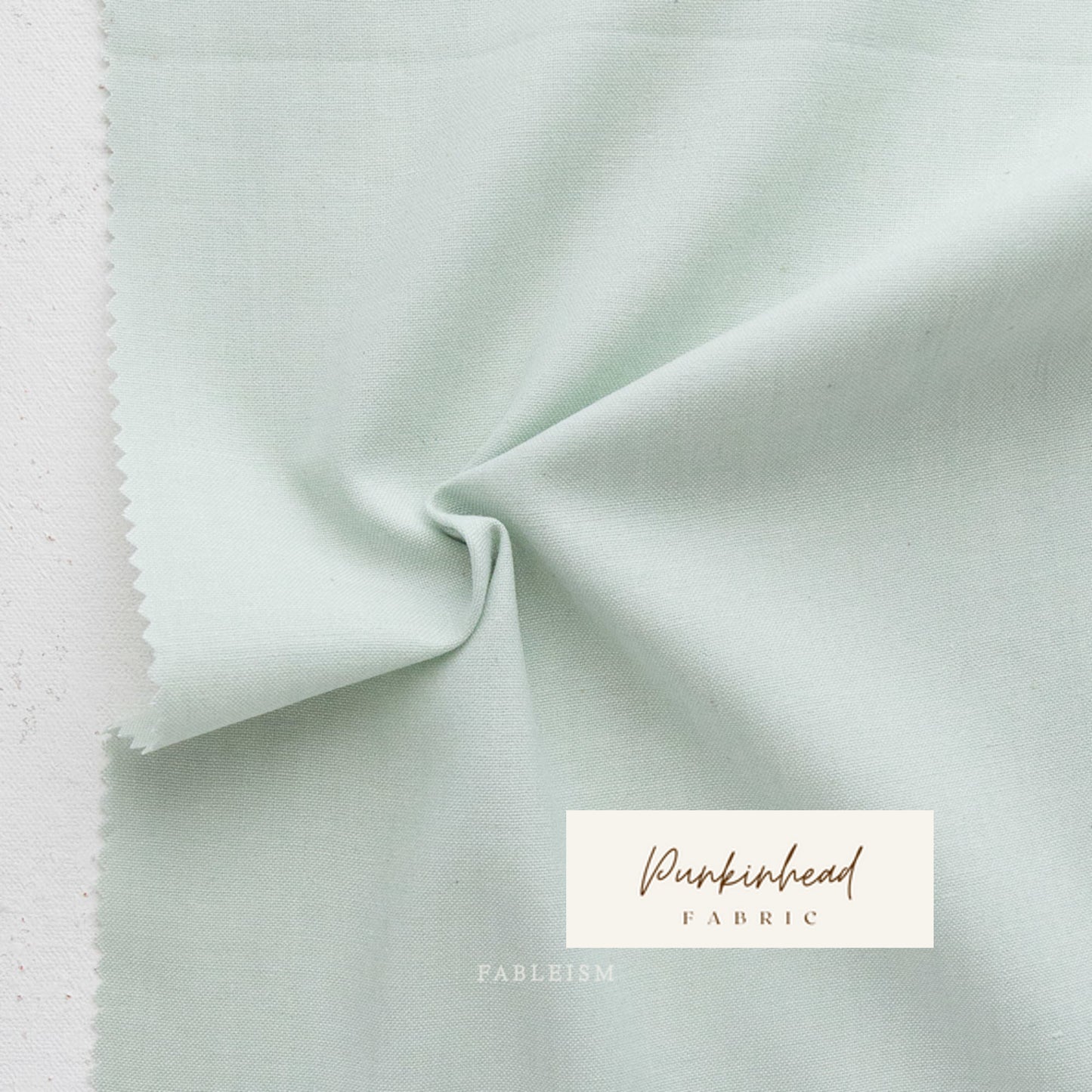 Fableism Everyday Chambray in Spearmint Pale Light Green Mint Cotton Bamboo Linen Woven Natural Fiber Quilting Fabric by Yard