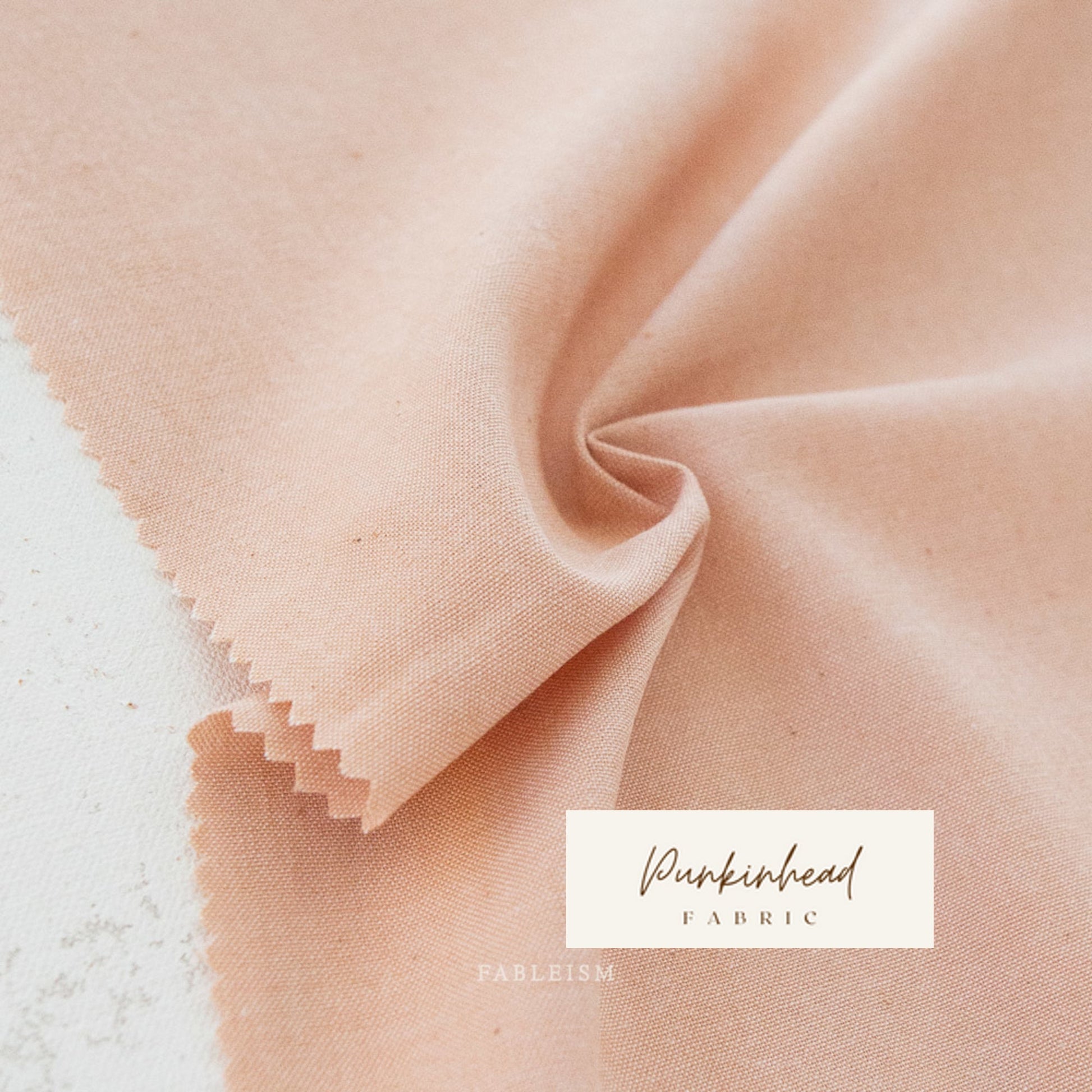 Fableism Everyday Chambray in Merit Pink Rose Peach Cotton Bamboo Linen Woven Natural Fiber Quilting Fabric by Yard