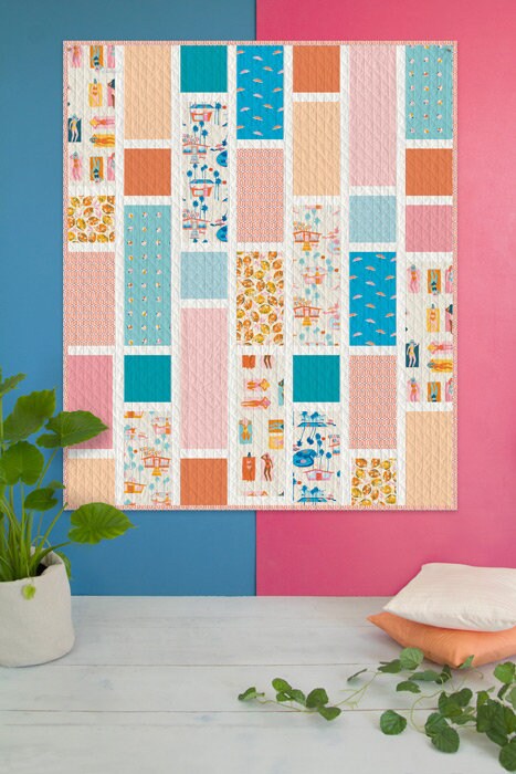 Shining Bright Rose from Sunburst by Art Gallery Fabrics Pink White Star Baby Girl Cotton Quilt Fabric by the Yard