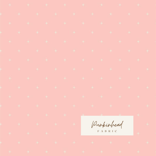 Shining Bright Rose from Sunburst by Art Gallery Fabrics Pink White Star Baby Girl Cotton Quilt Fabric by the Yard