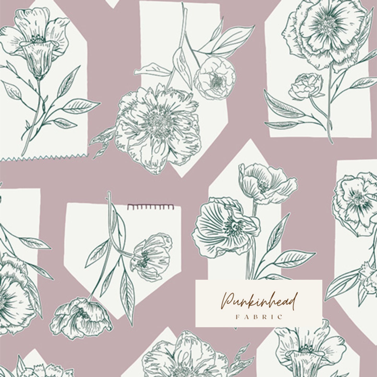 Gathered Floret Roost Delight by Art Gallery Fabrics Purple Mauve Gray White Floral Cotton Quilting Fabric by the Yard by Bonnie Christine