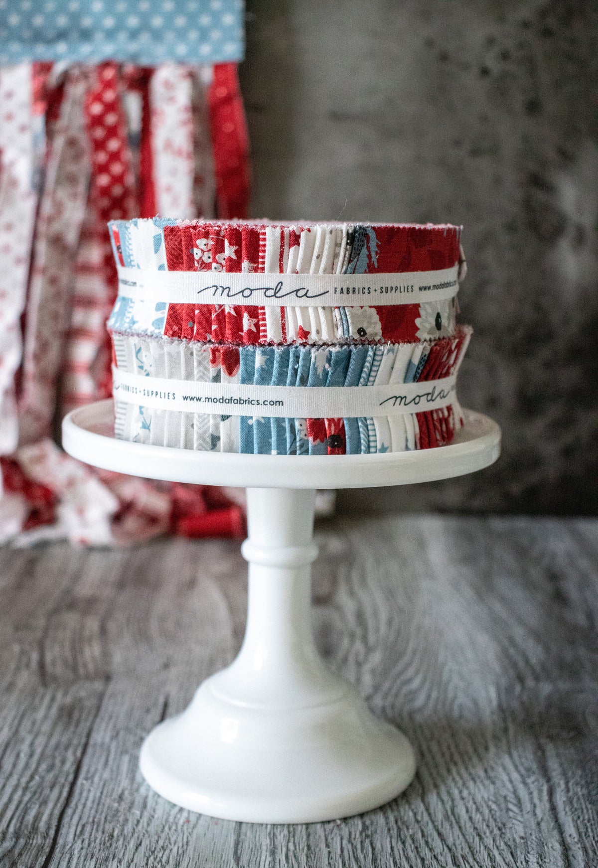 Old Glory Cloud Red Stars by Lella Boutique July 4th Independence Day Red White Blue Fourth of July for Moda Cotton Quilting Fabric yard