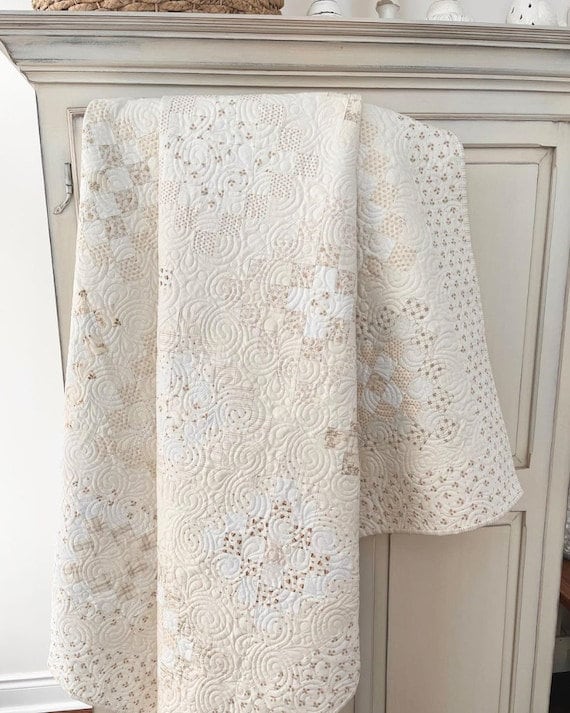 Confetti Cake Quilt Pattern by The Pattern Basket - PAPER Pattern, Scrappy Quilt Pattern, Postage Stamp Quilt Pattern, Patchwork Quilt