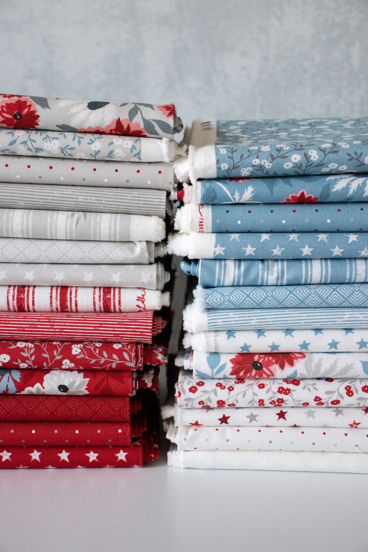 Old Glory Cloud Red Stars by Lella Boutique July 4th Independence Day Red White Blue Fourth of July for Moda Cotton Quilting Fabric yard