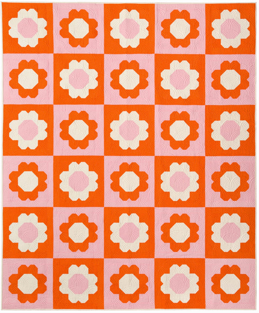 Best Buds Quilt Pattern by Pen + Paper Patterns PAPER Pattern Flower Floral Modern Quilt Pattern