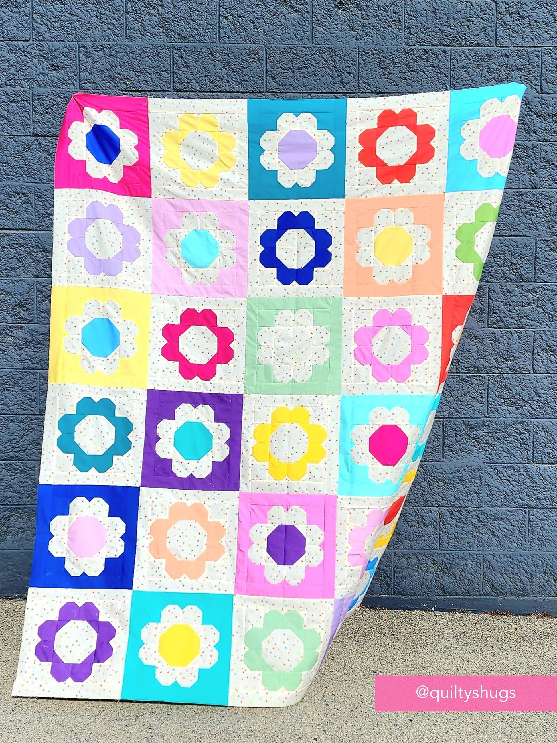Best Buds Quilt Pattern by Pen + Paper Patterns PAPER Pattern Flower Floral Modern Quilt Pattern